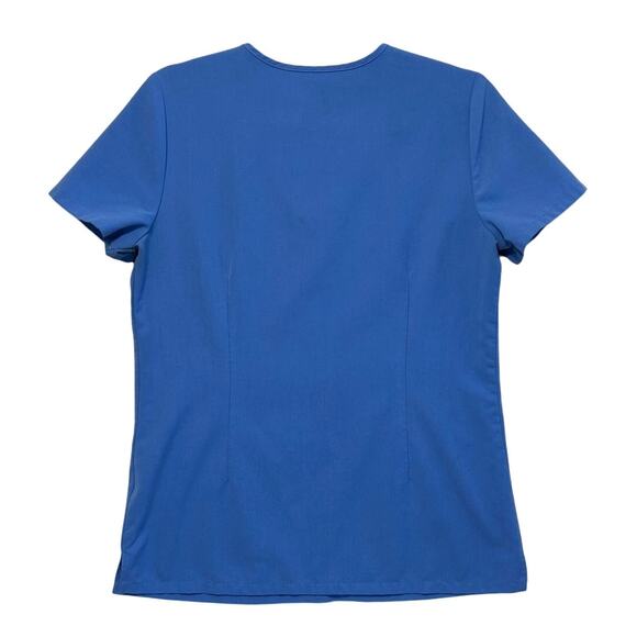 FIGS Casma Three-Pocket Scrub Top Women's Sz XS Ceil Blue Healthcare Medical - Picture 2 of 8